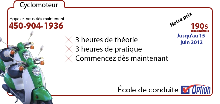 Cours cyclomoteur - promo