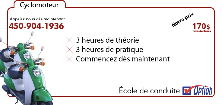 Cours cyclomoteur - promo
